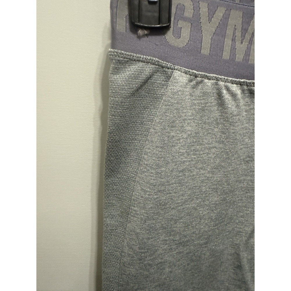 Gymshark Flex Seamless‎ Leggings Grey Purple Size M Gym Yoga Compression Workout - Picture 9 of 13